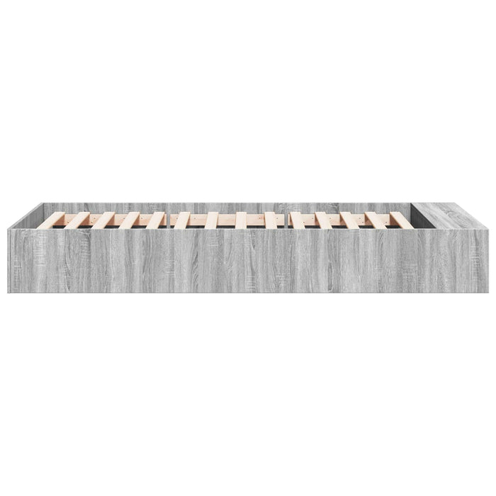 Cadru de pat cu depozitare cu raft Sonoma gri 80 x 200 cm WALTI