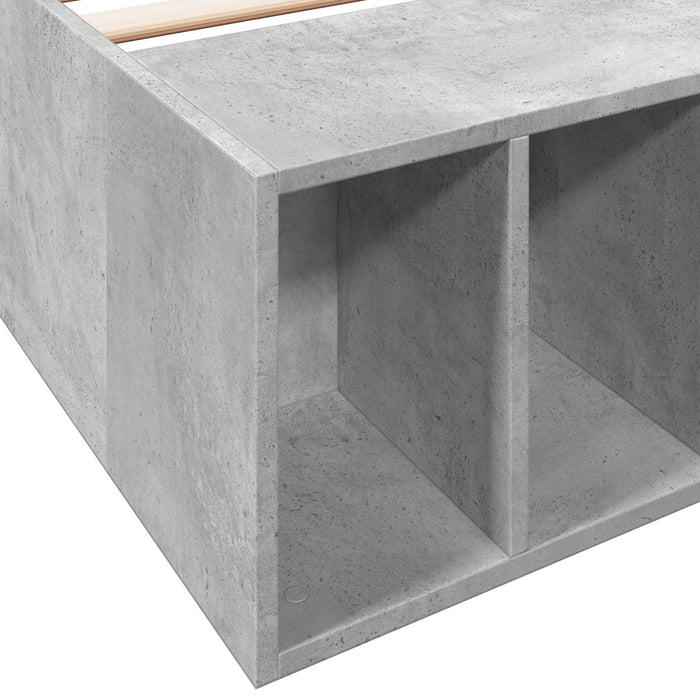 Cadru de pat cu depozitare Gri Beton 80 x 200 cm Lemn prelucrat WALTI
