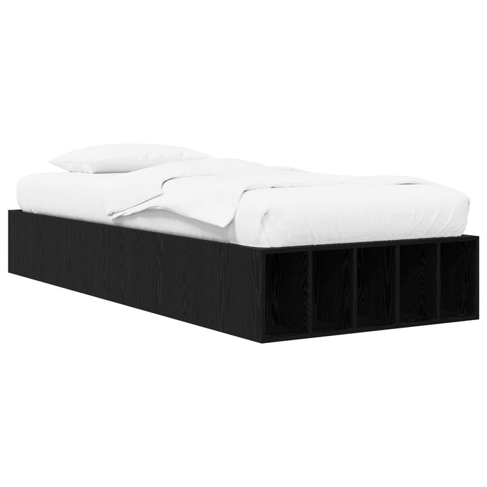 Cadru de pat cu depozitare cu raft Stejar Negru 80 x 200 cm WALTI