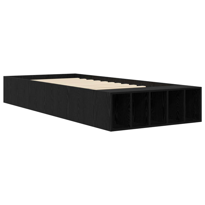 Cadru de pat cu depozitare cu raft Stejar Negru 80 x 200 cm WALTI