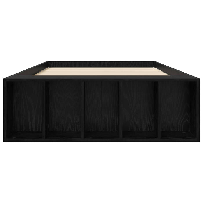 Cadru de pat cu depozitare cu raft Stejar Negru 80 x 200 cm WALTI