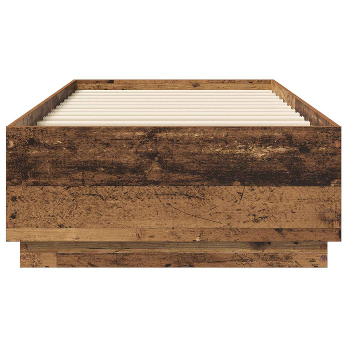 Cadru de pat cu LED Lemn vechi 80 x 200 cm Lemn prelucrat WALTI