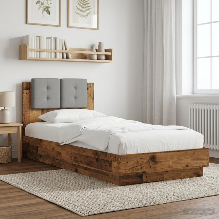 Cadru de Pat cu Tăblie Lemn vechi 80 x 200 cm Lemn prelucrat WALTI