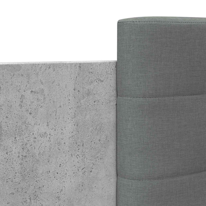 Cadru de Pat cu Tăblie Gri Beton 80 x 200 cm Lemn prelucrat WALTI