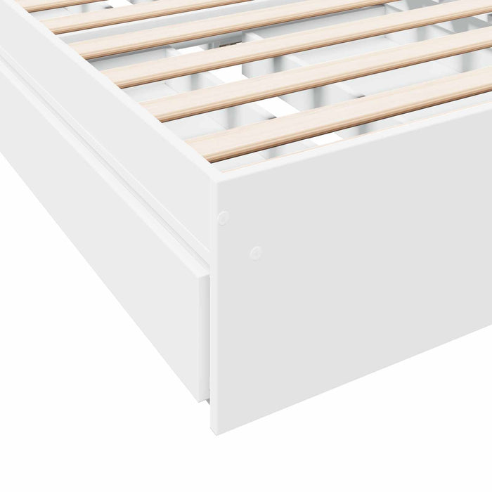 Cadru de pat cu depozitare Alb 80 x 200 cm Lemn prelucrat WALTI