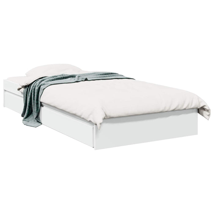 Cadru de pat cu depozitare Alb 80 x 200 cm Lemn prelucrat WALTI
