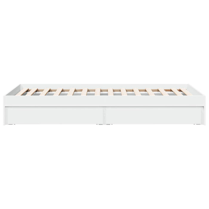 Cadru de pat cu depozitare Alb 80 x 200 cm Lemn prelucrat WALTI