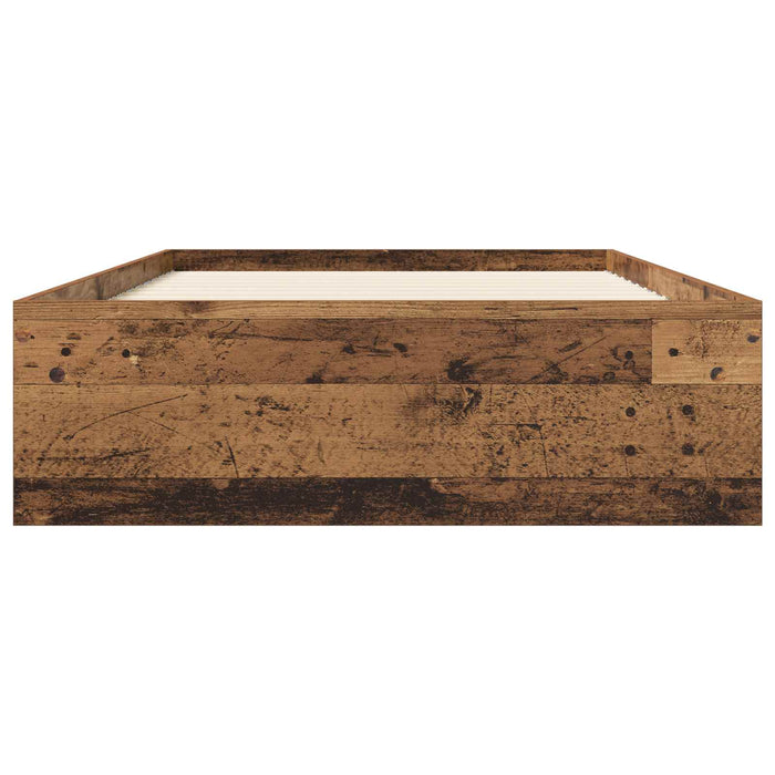 Cadru de pat cu depozitare cu sertar Lemn vechi 80 x 200 cm WALTI