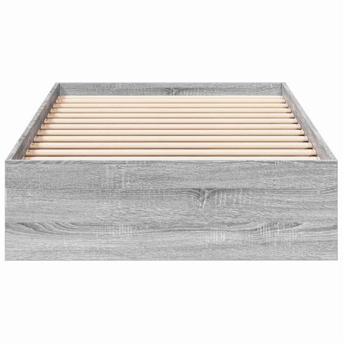 Cadru de pat cu depozitare cu sertar Sonoma gri 80 x 200 cm WALTI