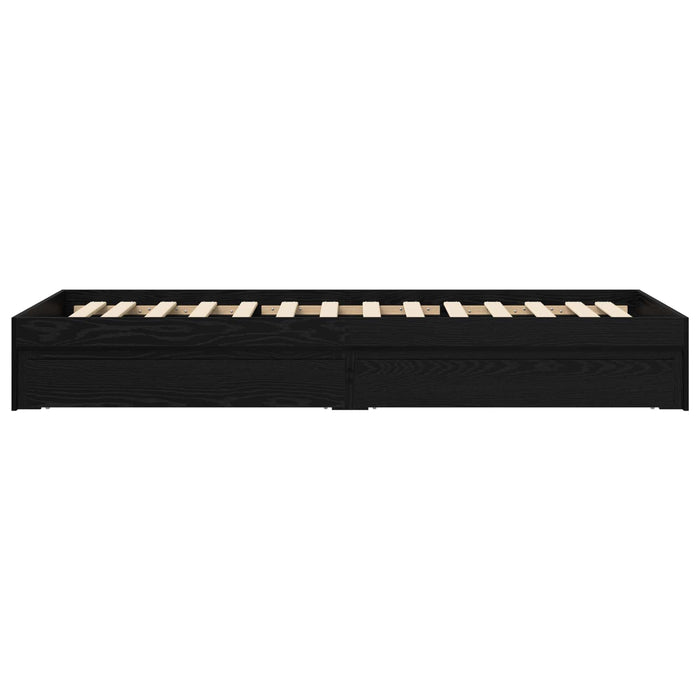 Cadru de pat cu depozitare cu sertar Stejar Negru 80 x 200 cm WALTI