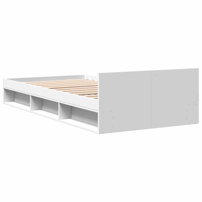 Cadru de pat cu depozitare Alb 80 x 200 cm Lemn prelucrat WALTI