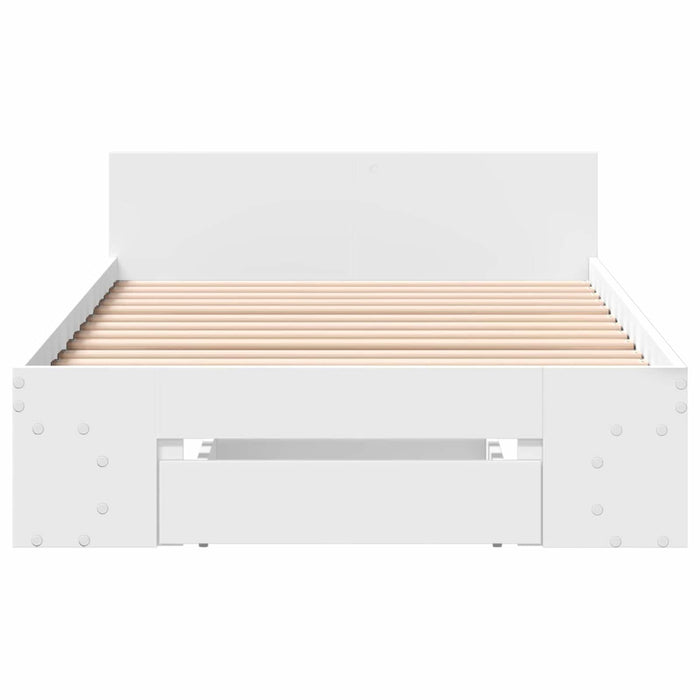 Cadru de pat cu depozitare Alb 80 x 200 cm Lemn prelucrat WALTI