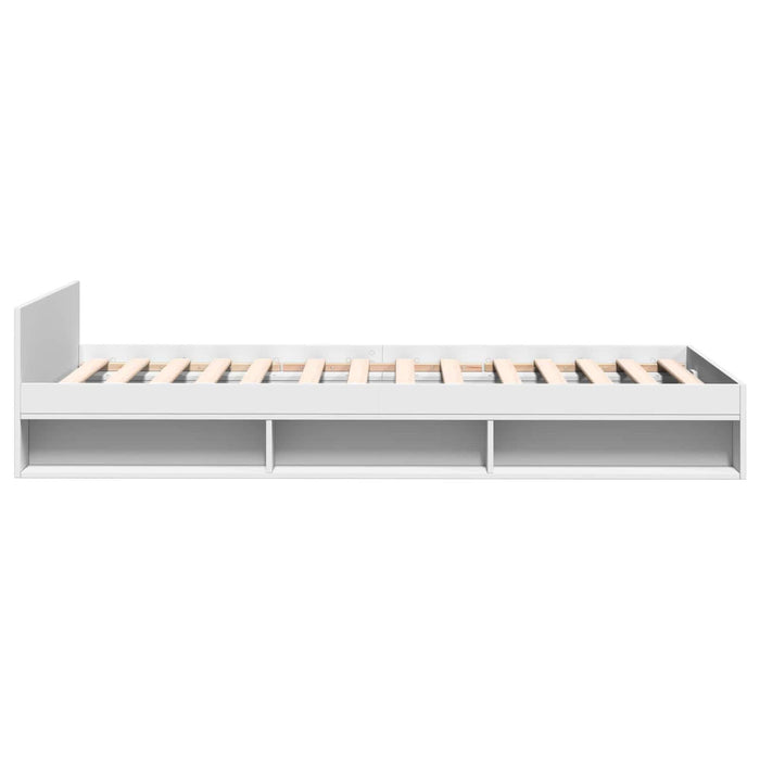 Cadru de pat cu depozitare Alb 80 x 200 cm Lemn prelucrat WALTI