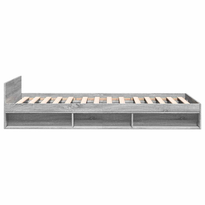 Cadru de pat cu depozitare cu sertar Sonoma gri 80 x 200 cm WALTI