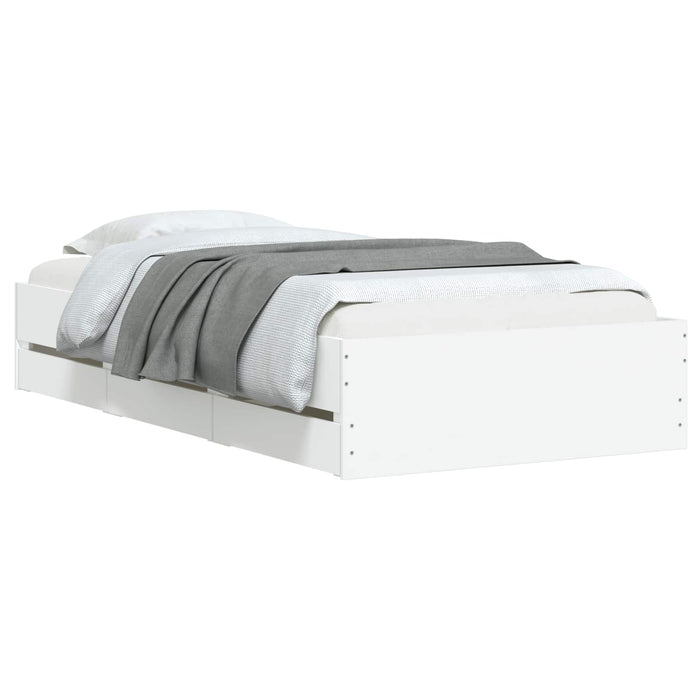 Cadru de pat cu depozitare Alb 80 x 200 cm Lemn prelucrat WALTI