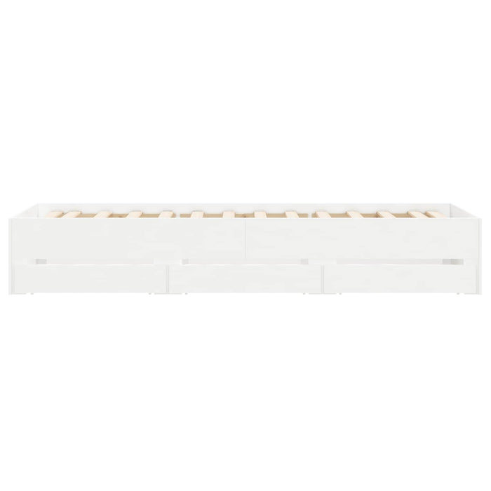 Cadru de pat cu depozitare Alb 80 x 200 cm Lemn prelucrat WALTI