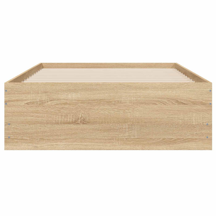 Cadru de pat cu depozitare cu sertar Stejar Sonoma 80 x 200 cm WALTI