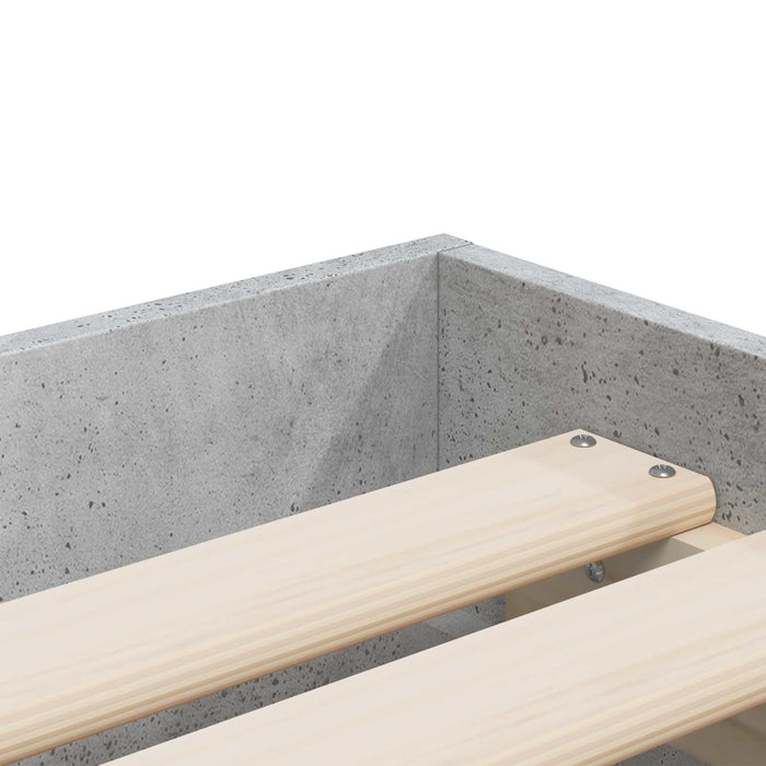 Cadru de pat cu depozitare cu sertar Sonoma gri 80 x 200 cm WALTI
