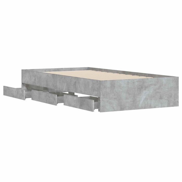 Cadru de pat cu depozitare cu sertar Sonoma gri 80 x 200 cm WALTI