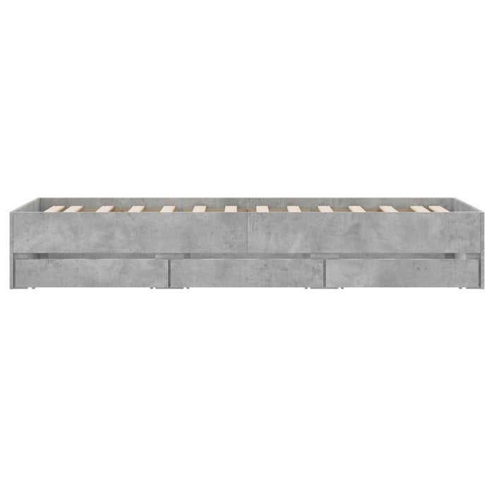 Cadru de pat cu depozitare cu sertar Sonoma gri 80 x 200 cm WALTI