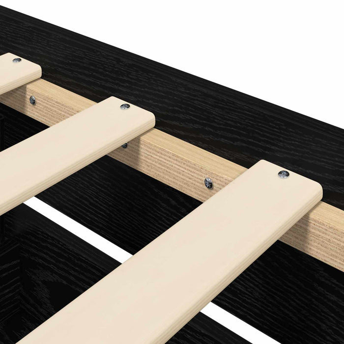 Cadru de pat cu depozitare cu sertar Stejar Negru 80 x 200 cm WALTI