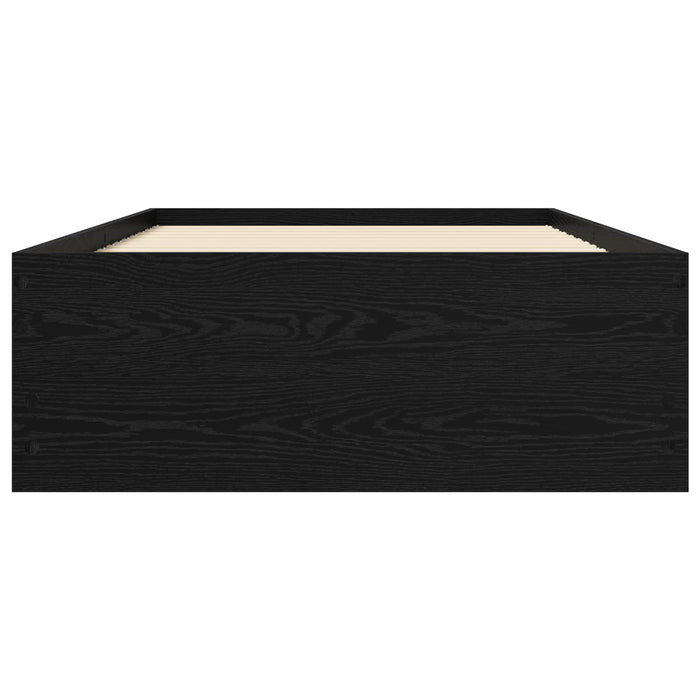 Cadru de pat cu depozitare cu sertar Stejar Negru 80 x 200 cm WALTI