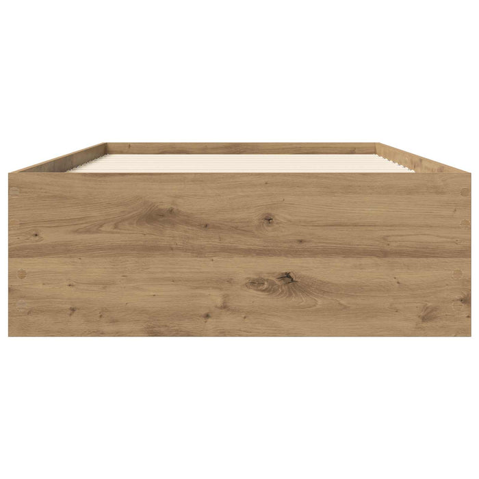 Cadru de pat cu depozitare Stejar artizanal 80 x 200 cm WALTI