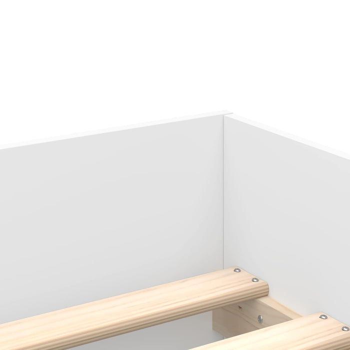 Cadru de pat cu depozitare Alb 80 x 200 cm Lemn prelucrat WALTI