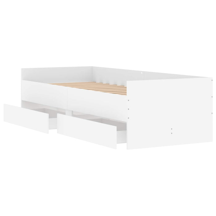 Cadru de pat cu depozitare Alb 80 x 200 cm Lemn prelucrat WALTI