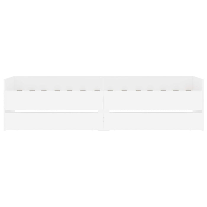 Cadru de pat cu depozitare Alb 80 x 200 cm Lemn prelucrat WALTI