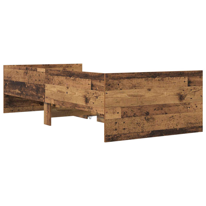 Cadru de pat cu depozitare Lemn vechi 80 x 200 cm WALTI