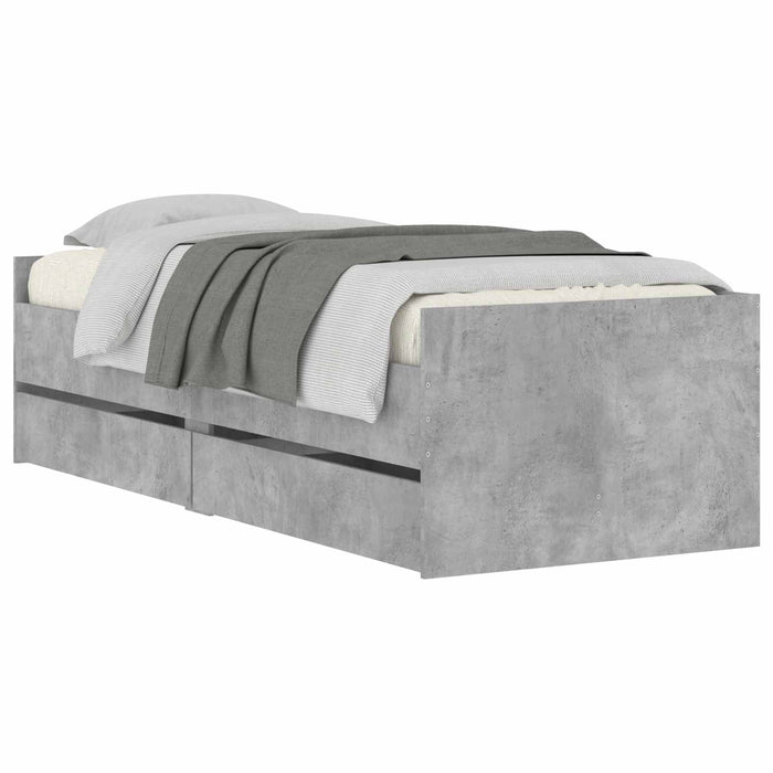 Cadru de pat cu depozitare Sonoma gri 80 x 200 cm WALTI