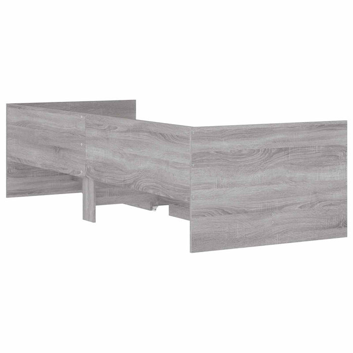 Cadru de pat cu depozitare Gri Beton 80 x 200 cm Lemn prelucrat WALTI