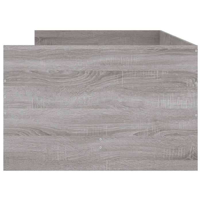 Cadru de pat cu depozitare Gri Beton 80 x 200 cm Lemn prelucrat WALTI