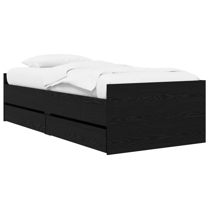Cadru de pat cu depozitare Stejar Negru 80 x 200 cm WALTI