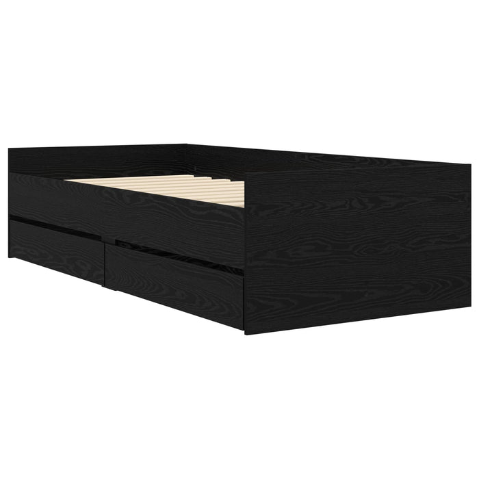 Cadru de pat cu depozitare Stejar Negru 80 x 200 cm WALTI