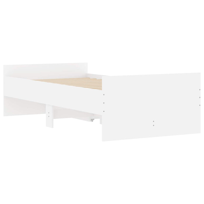 Cadru de pat cu depozitare Alb 80 x 200 cm Lemn prelucrat WALTI