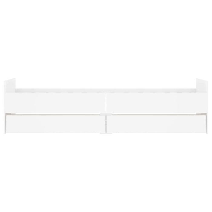 Cadru de pat cu depozitare Alb 80 x 200 cm Lemn prelucrat WALTI