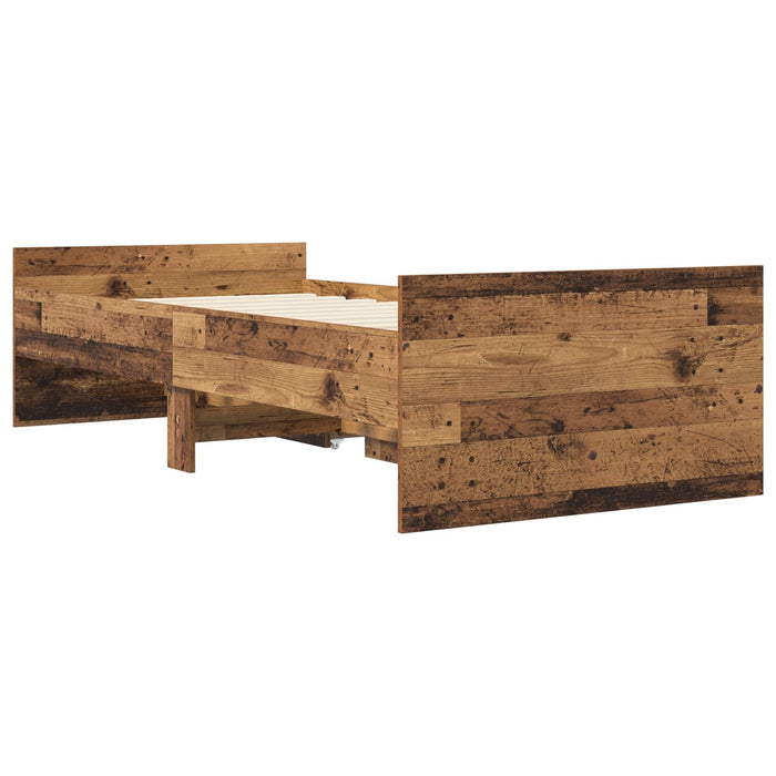 Cadru de pat cu depozitare Lemn vechi 80 x 200 cm WALTI