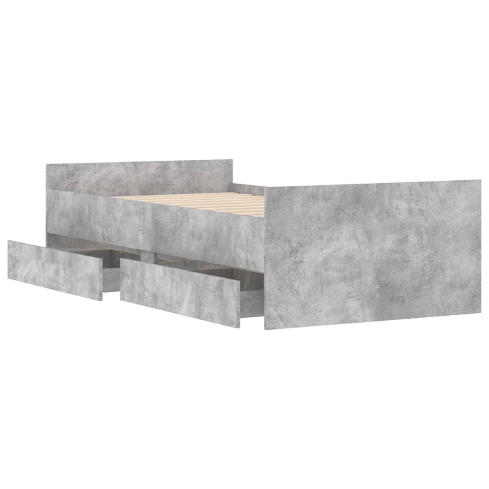 Cadru de pat cu depozitare Sonoma gri 80 x 200 cm WALTI
