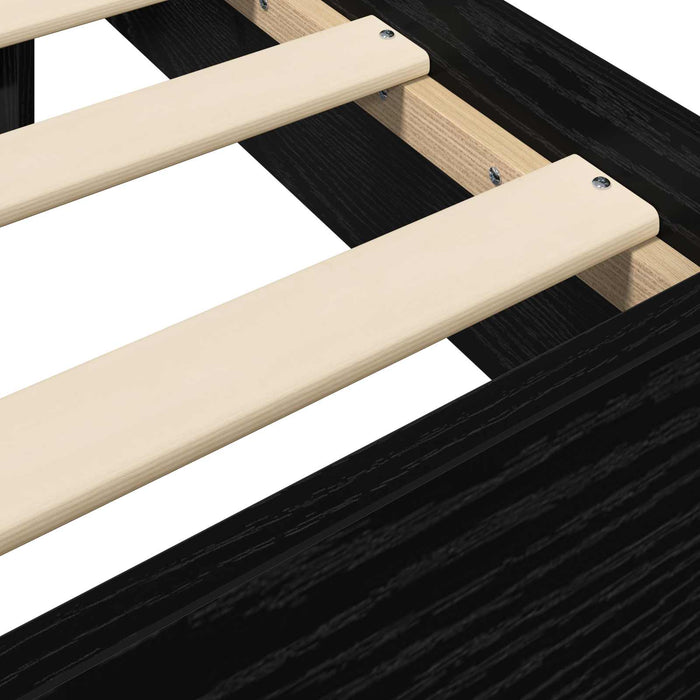 Cadru de pat cu depozitare Stejar Negru 80 x 200 cm WALTI