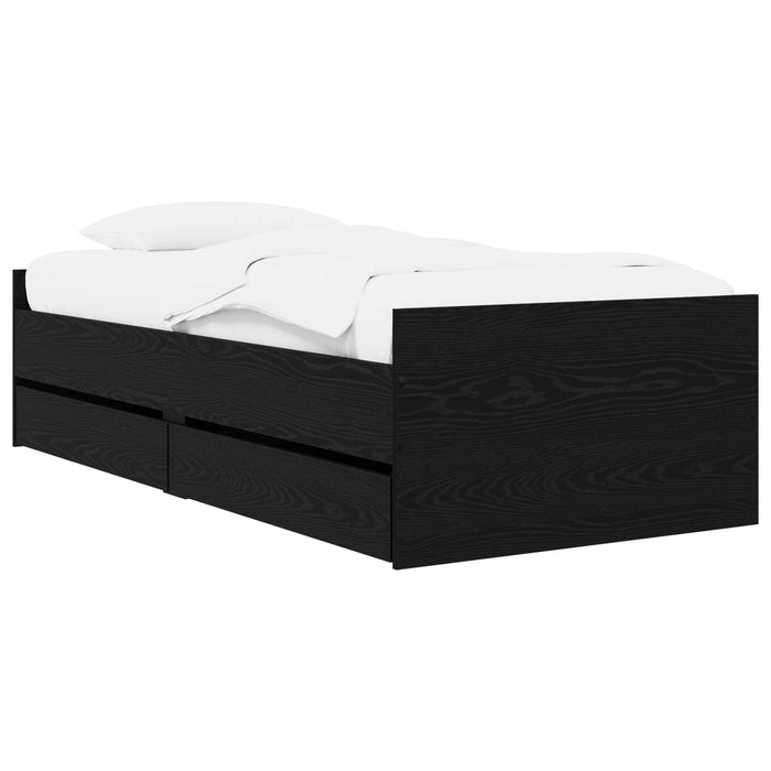 Cadru de pat cu depozitare Stejar Negru 80 x 200 cm WALTI