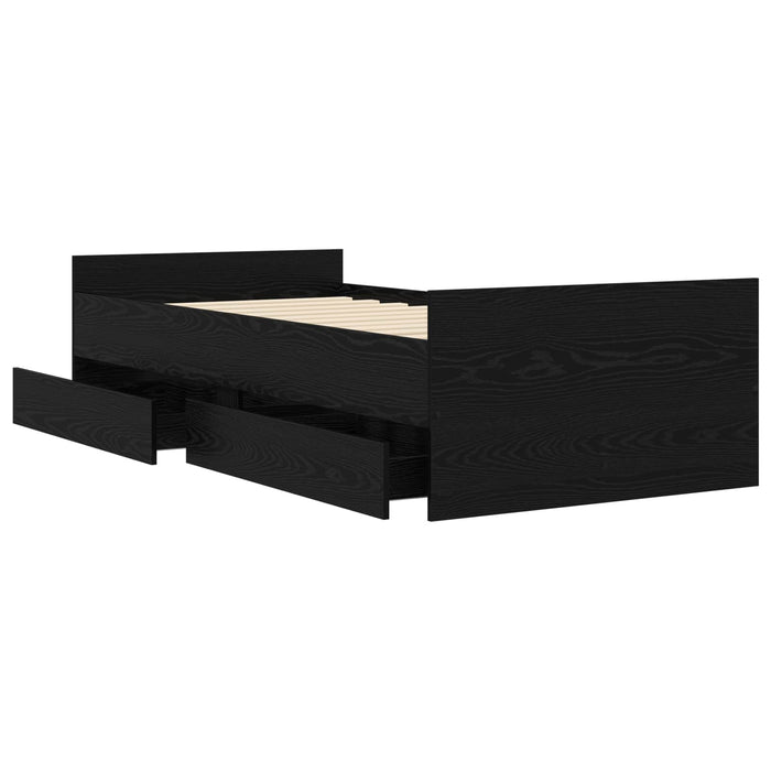 Cadru de pat cu depozitare Stejar Negru 80 x 200 cm WALTI