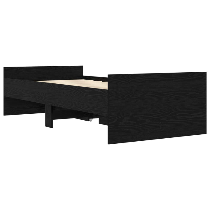 Cadru de pat cu depozitare Stejar Negru 80 x 200 cm WALTI