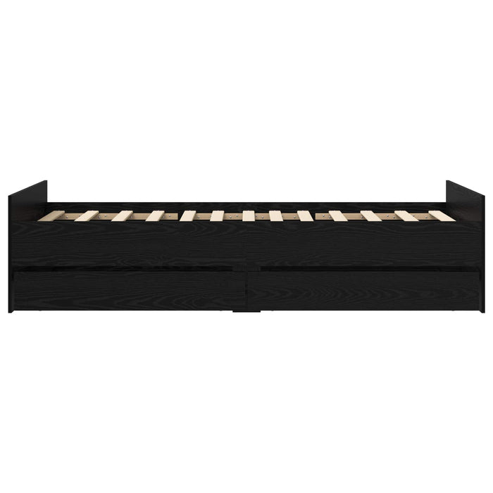 Cadru de pat cu depozitare Stejar Negru 80 x 200 cm WALTI