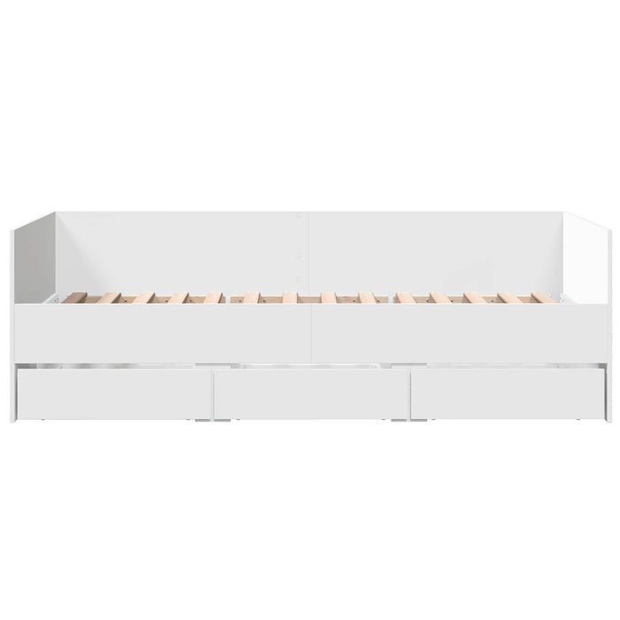Cadru de pat cu depozitare Alb 80 x 200 cm Lemn prelucrat WALTI