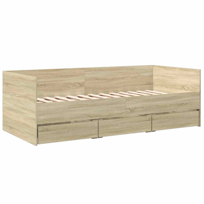 Cadru de pat cu depozitare Stejar Sonoma 80 x 200 cm WALTI