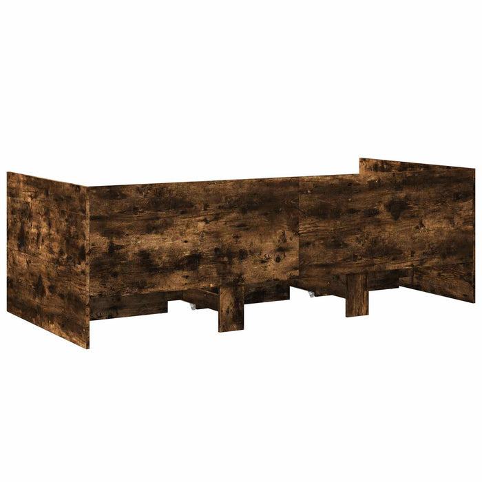 Cadru de pat cu depozitare Stejar fumuriu 80 x 200 cm WALTI