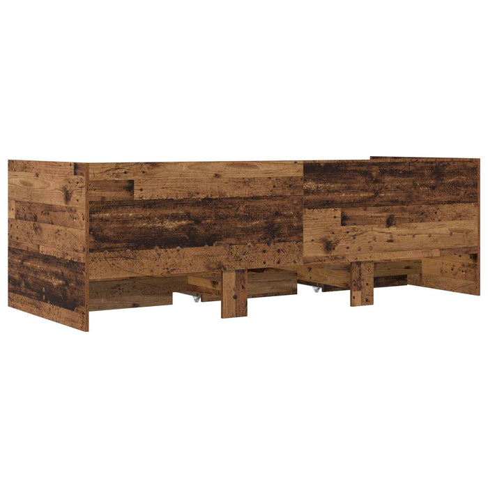 Cadru de pat cu depozitare Lemn vechi 80 x 200 cm WALTI