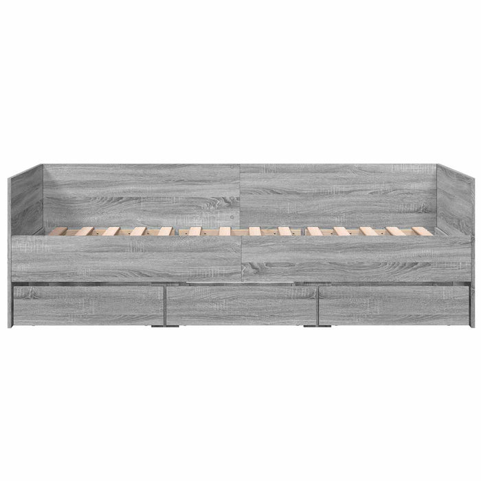 Cadru de pat cu depozitare Sonoma gri 80 x 200 cm WALTI